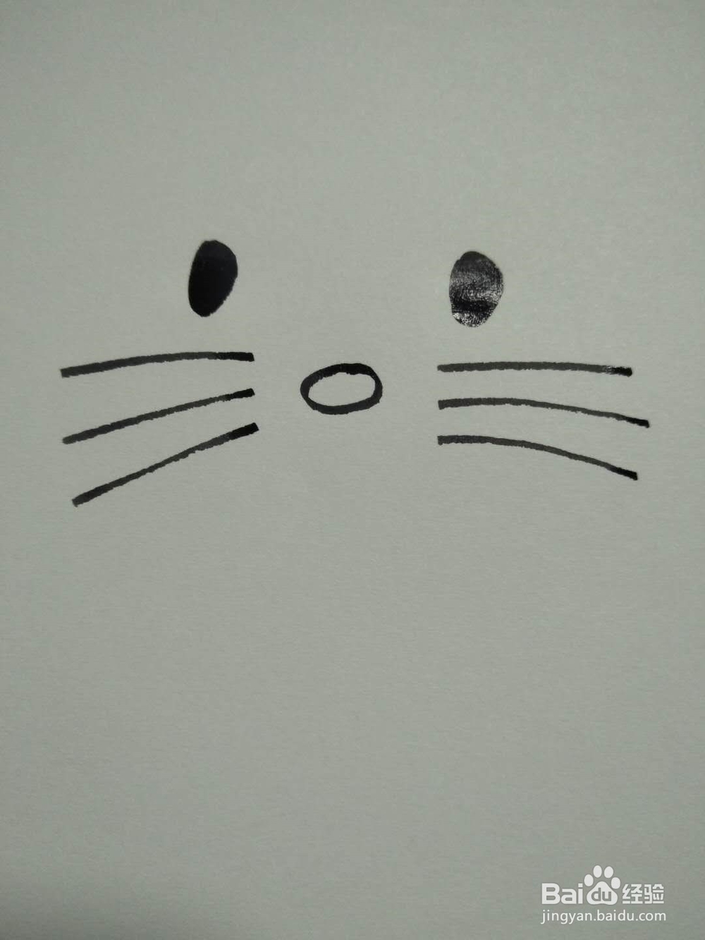 猫的简笔画法1