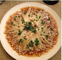 今天吃的油泼金针菇