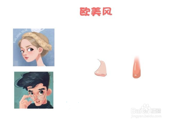 鼻子如何画不同画风鼻子的画法!