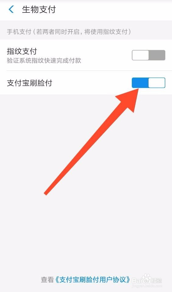 怎么开启支付宝刷脸付
