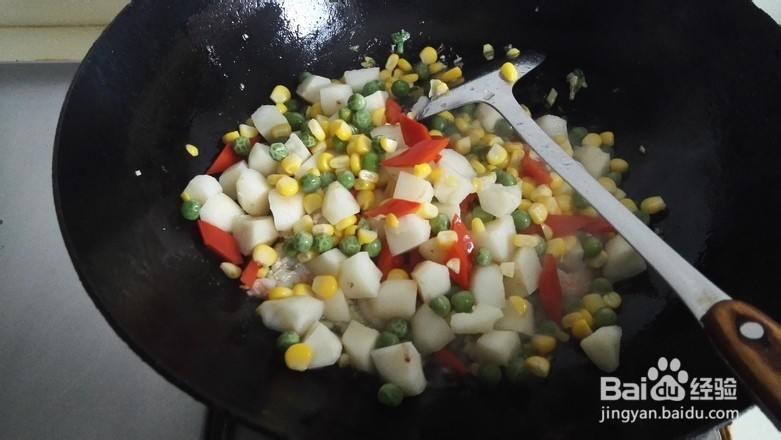 家常荸荠炒虾仁