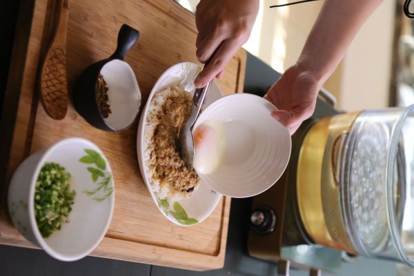 蓝纹芝士肉饼饭