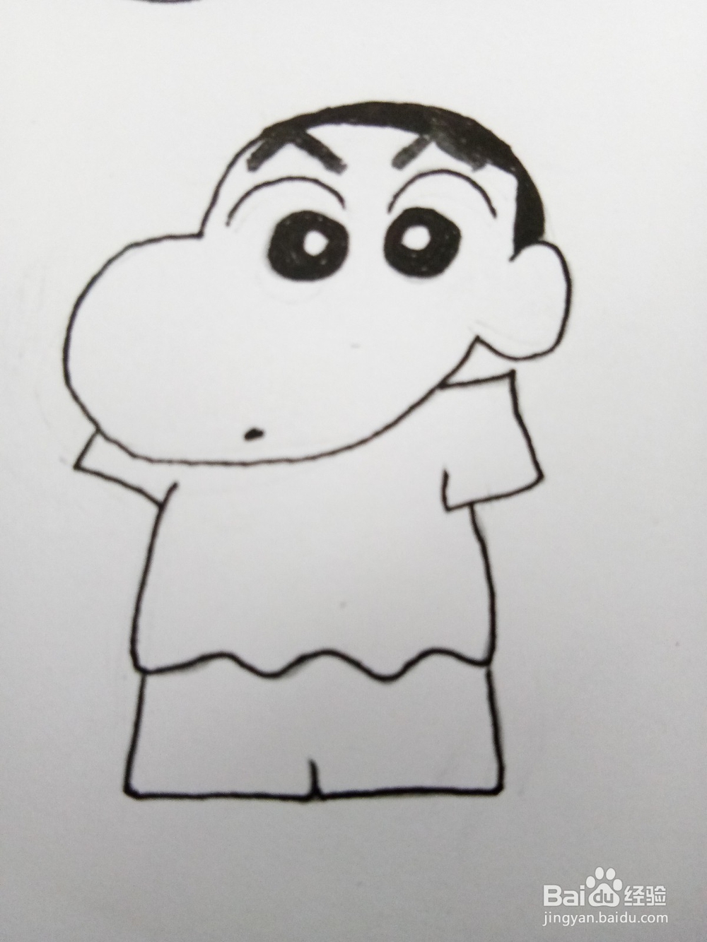 蜡笔小新简笔画步骤