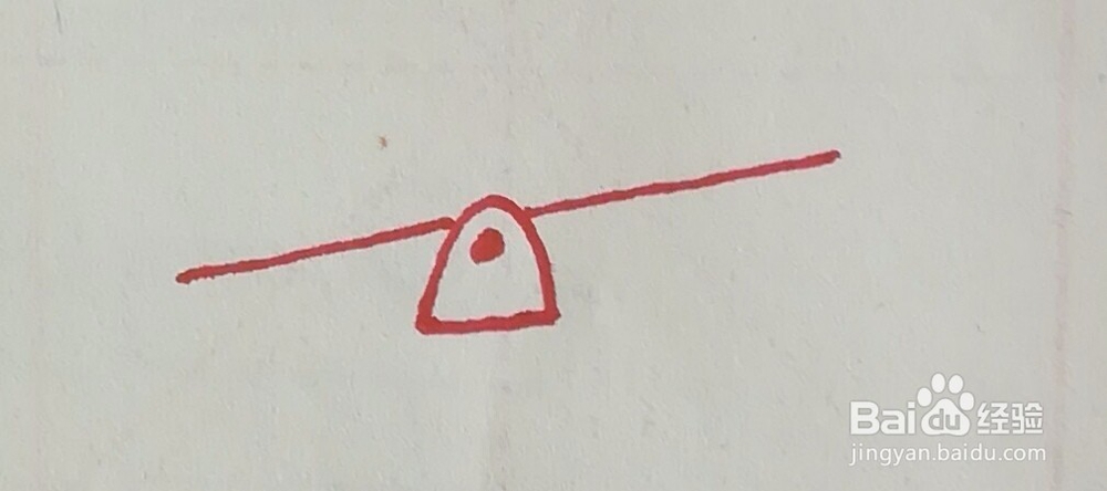 跷跷板简笔画怎么画?非常简单的画法