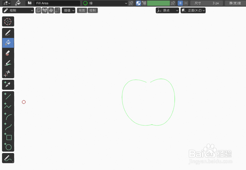 如何使用blender快速设计苹果2D简图模型