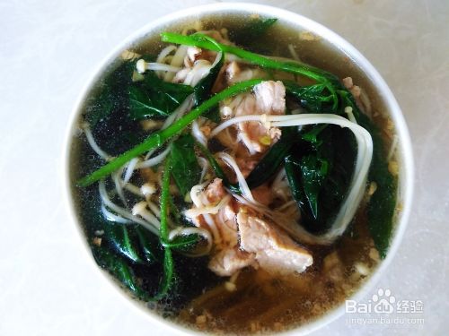 金针菇白花菜滚肉片汤的做法 百度经验 金针菇白花菜滚肉片汤的做法 百度经验