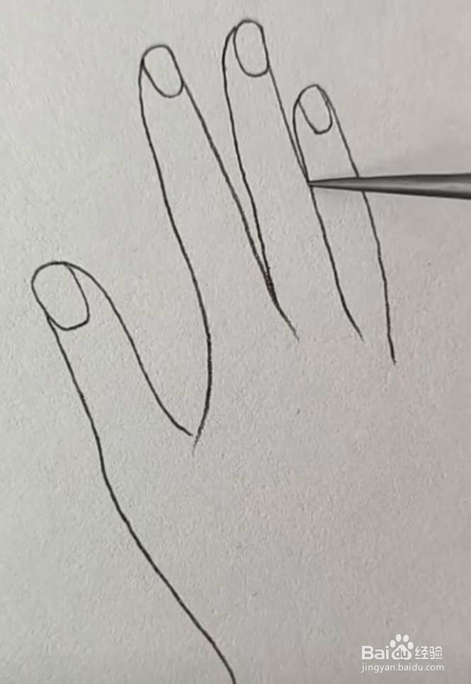 简笔画手怎么画呢