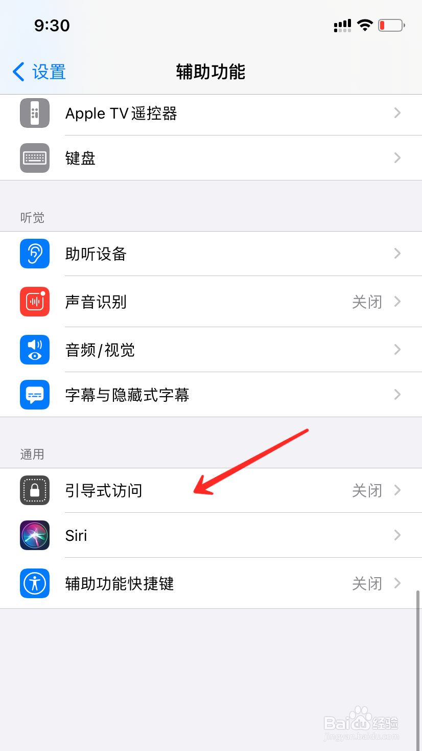 苹果手机引导式访问怎么开