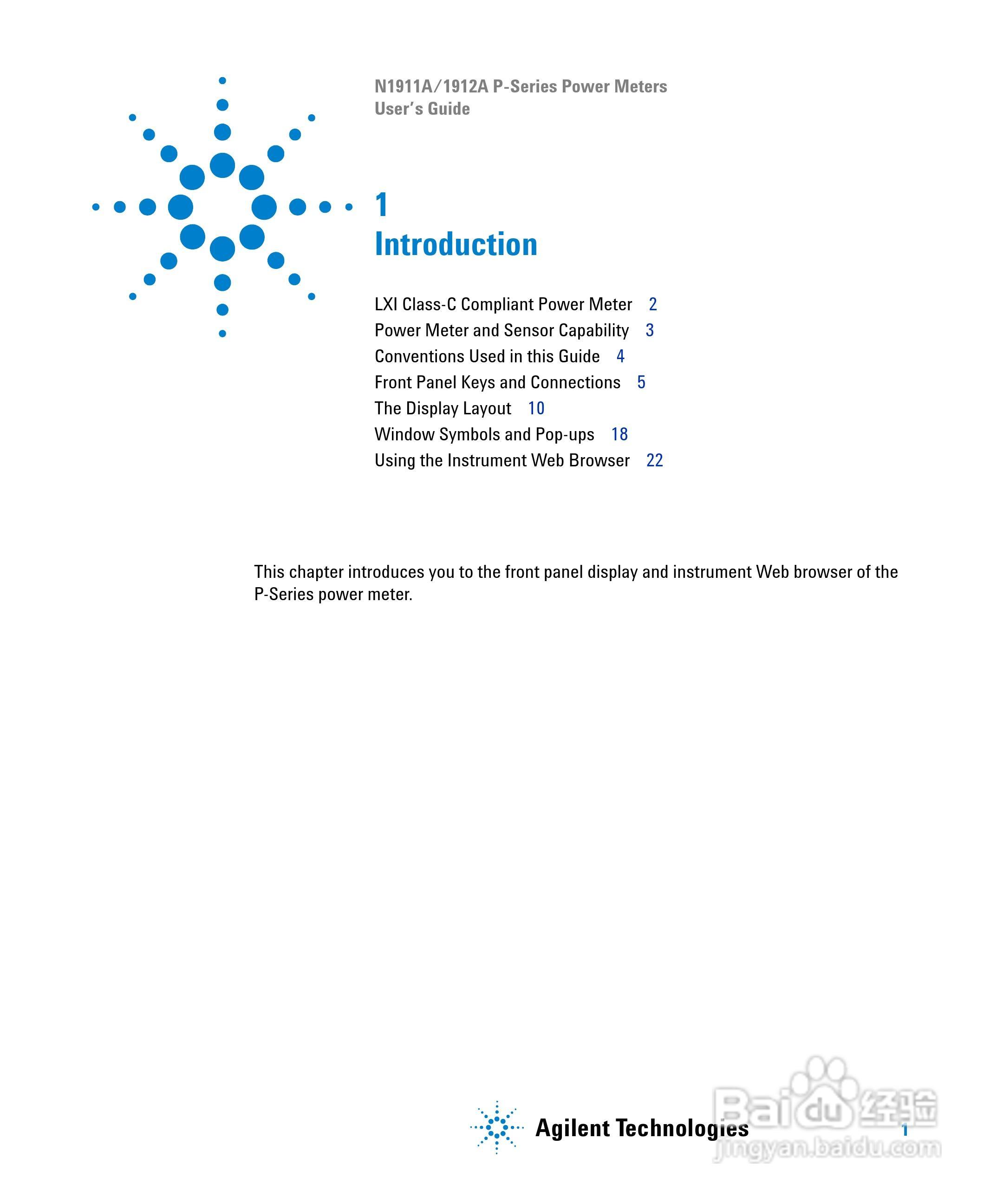 N1911A功率表使用手册:[3]