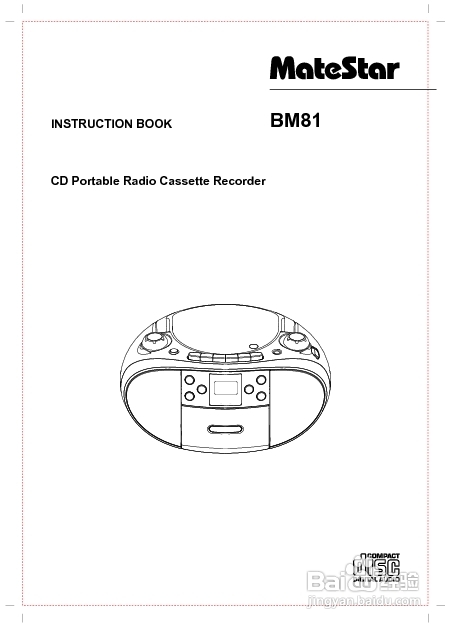 美捷BM81便携式CD播放器说明书