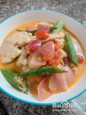 泰式红咖喱鸡胸肉