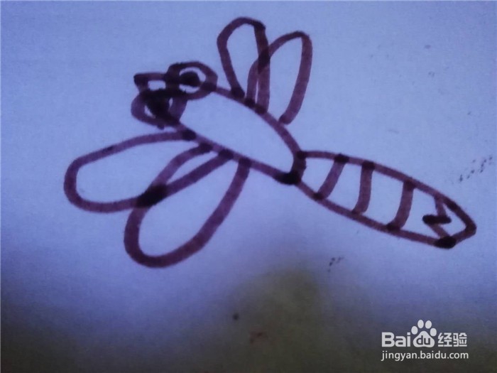 怎么样用简笔画画蜻蜓
