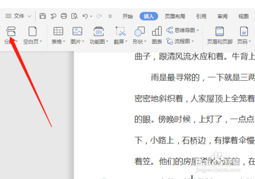WPS WORD怎样插入连续分节符?