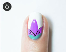 彩绘郁金香美甲