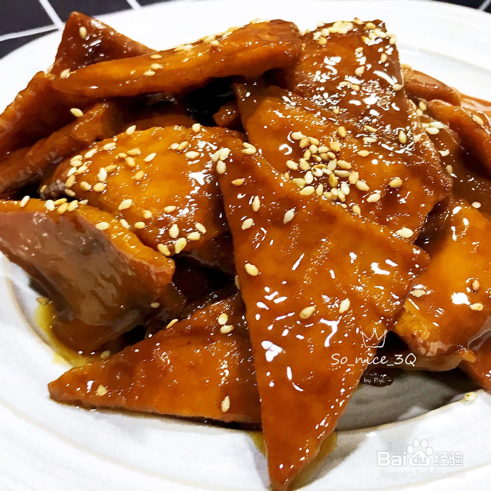 家常做法的蜜汁豆干