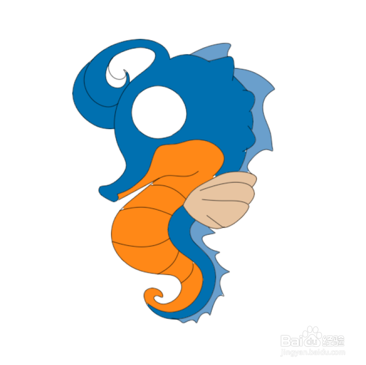 简笔画--Q版海马的画法