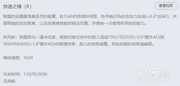 放逐之刃-瑞文 介绍解析。