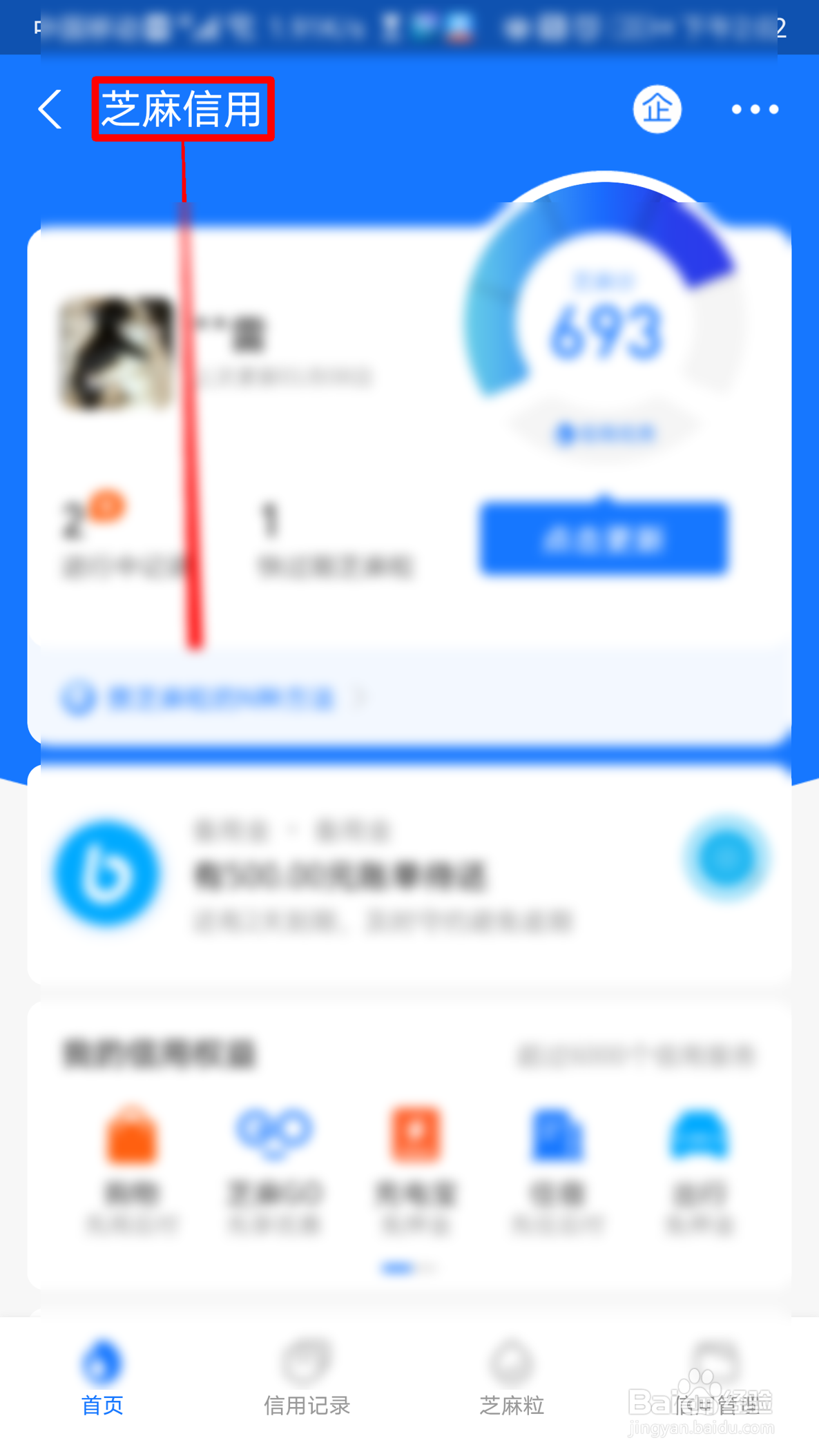 支付宝如何查看我的芝麻信用情况