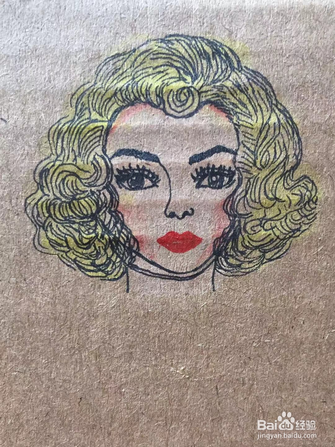 彩铅画教程之美发师安琪