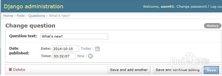 Django1.7中文入门教程：[11]修改admin页面