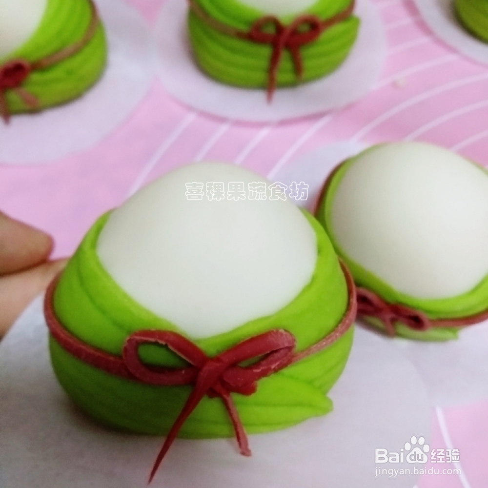 解馋美味粽子造型馒头