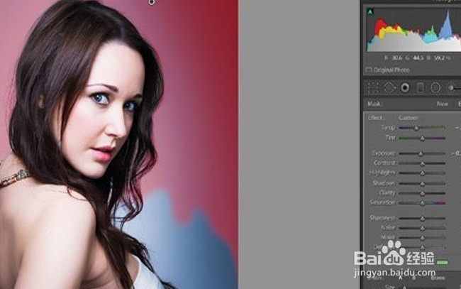 PS怎么把人物皮肤调亮切换背景？