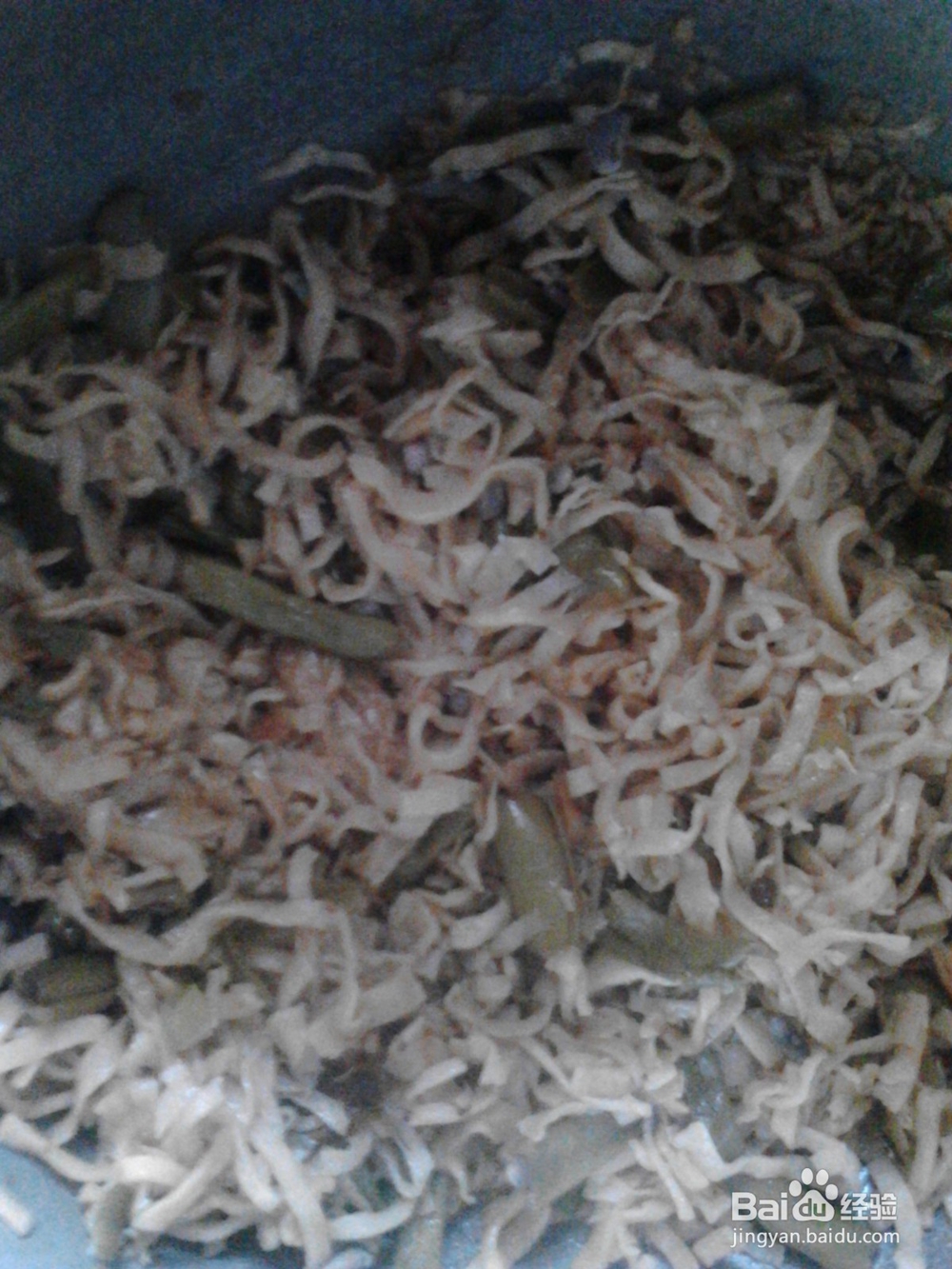 家常豆角炒卤面