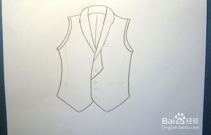 彩铅如何画漂亮的夹克背心