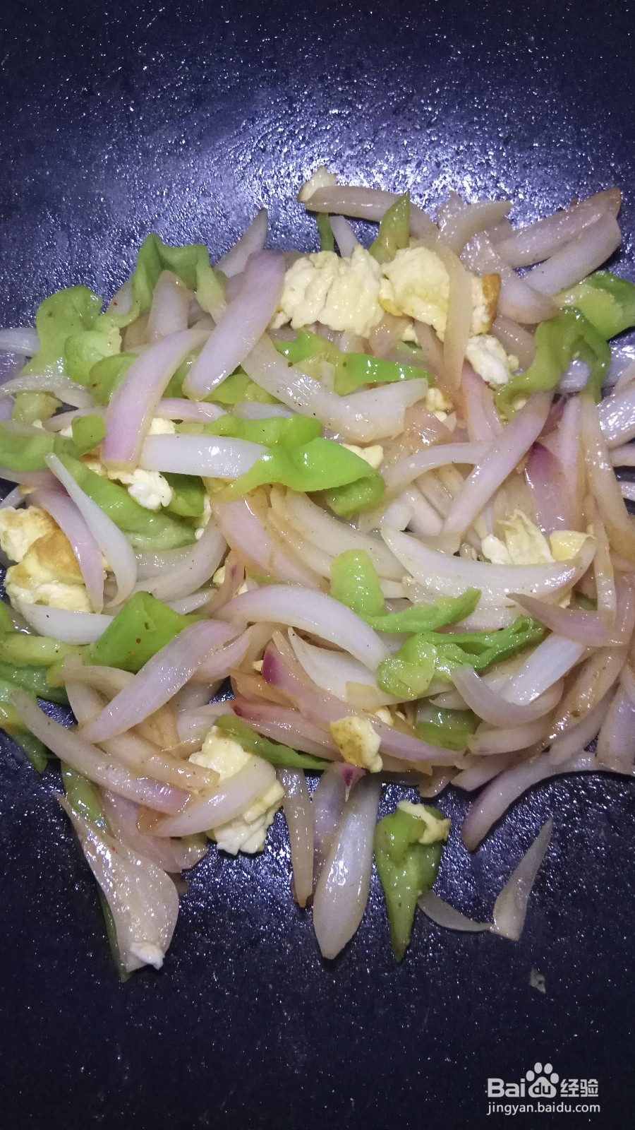 洋葱青椒炒鸡蛋的做法