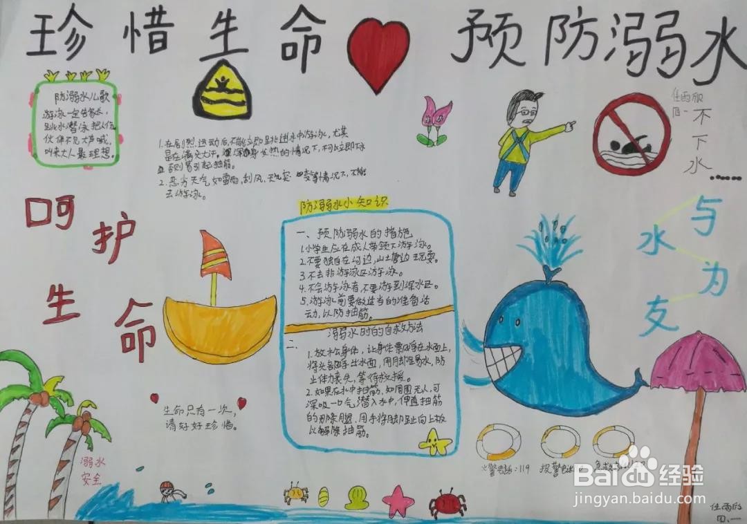 小学生安全生产月手抄报