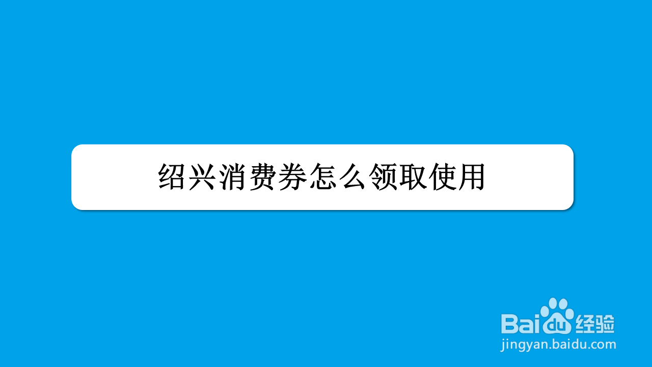 绍兴消费券怎么领取使用