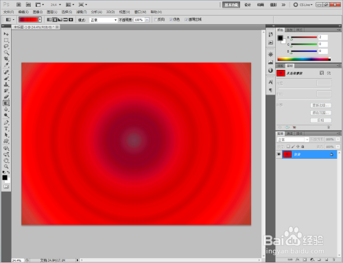 ps如何制作红色杂色样本径向渐变