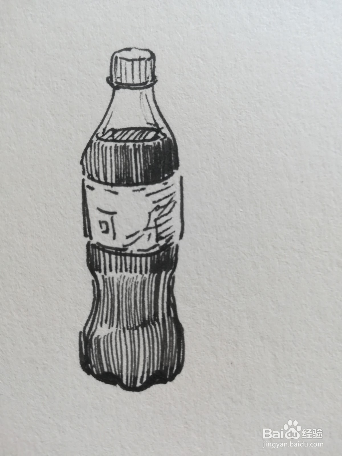 怎么画可乐瓶