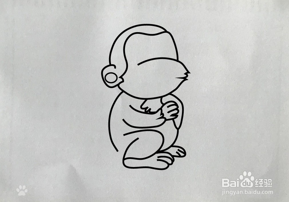 【简笔画】呆萌的小猴子画法
