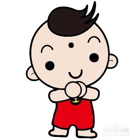 彩色福娃的画法