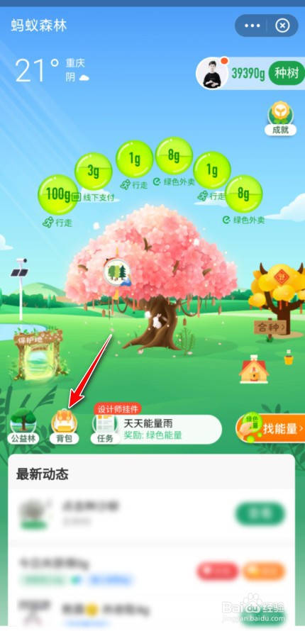 蚂蚁森林道具怎么送给好友