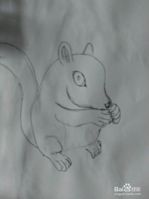 水墨画松鼠的画法 百度经验