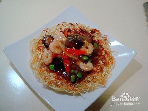 鲜虾焦香焙面