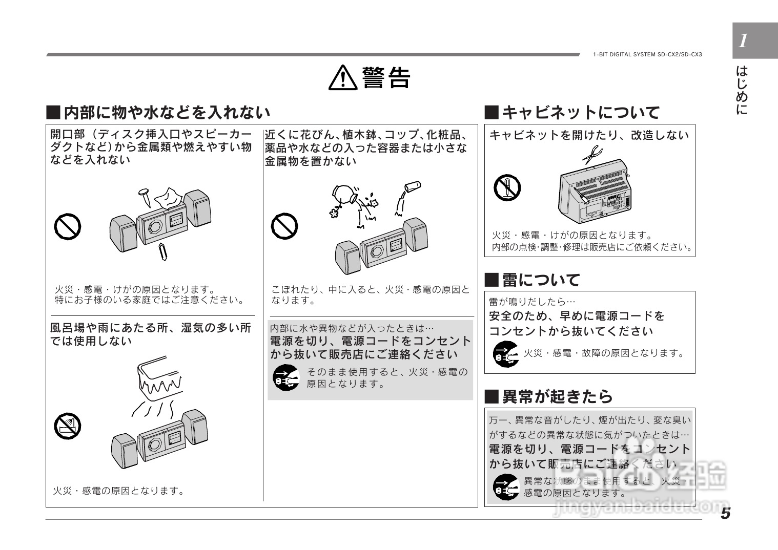 SHARP SD-CX2/CX3音响使用说明书:[1]