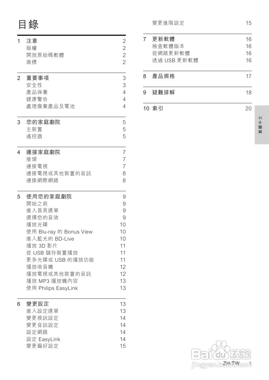 飞利浦HSTS3560组合音响使用手册:[1]