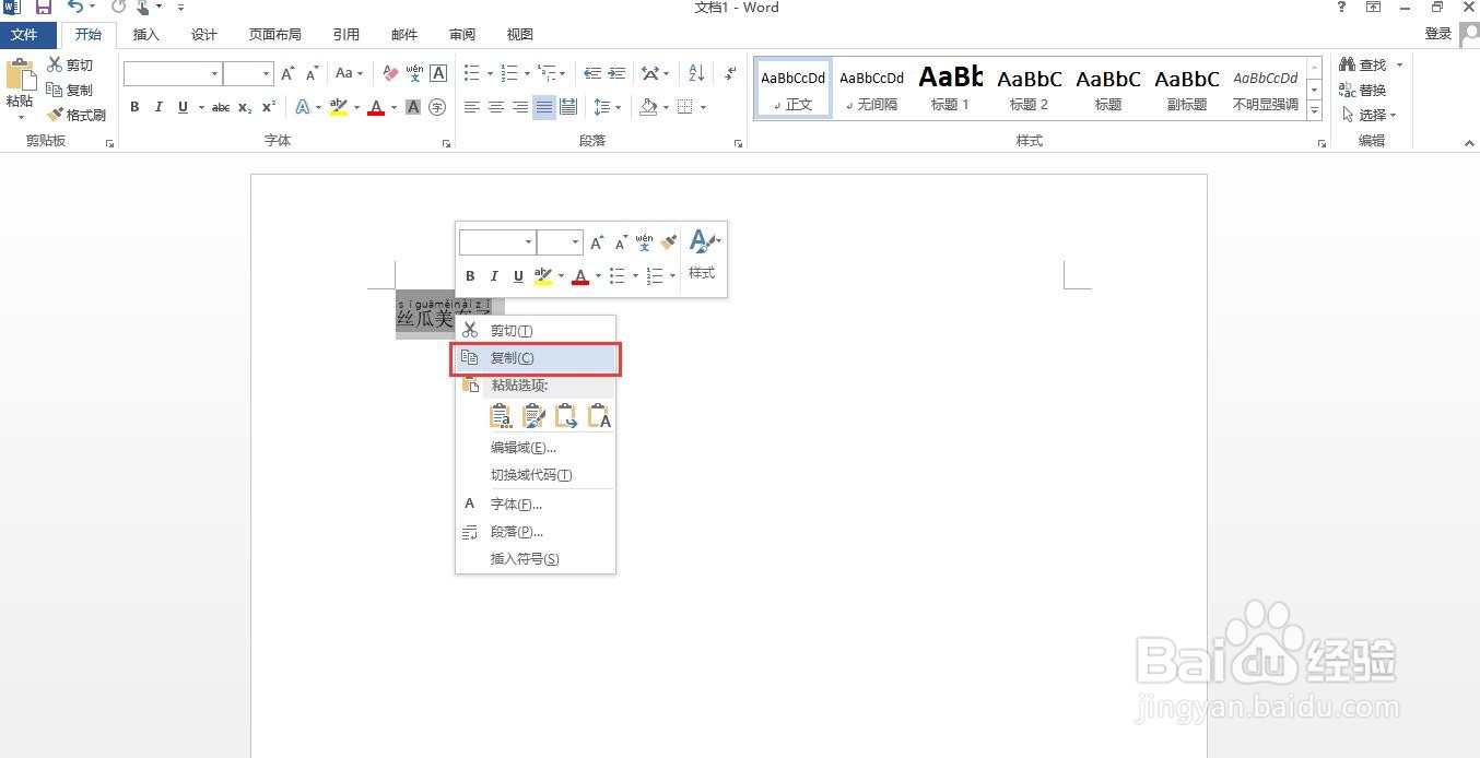 如何在word中输入横排拼音