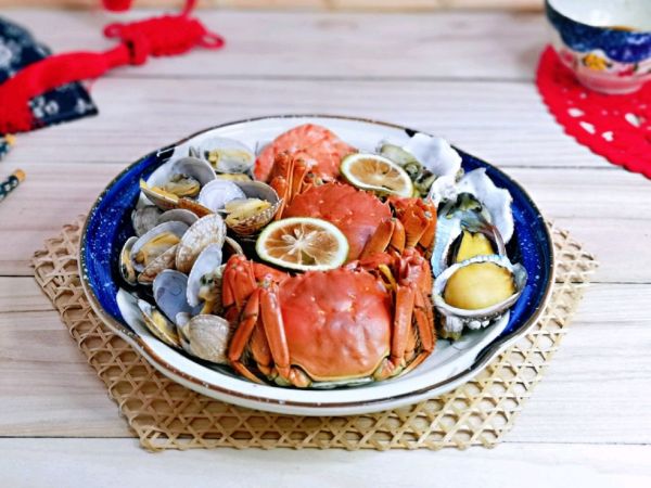 柠香热气蒸海鲜