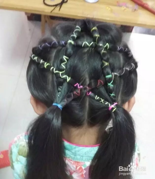儿童五角星发型扎法步骤