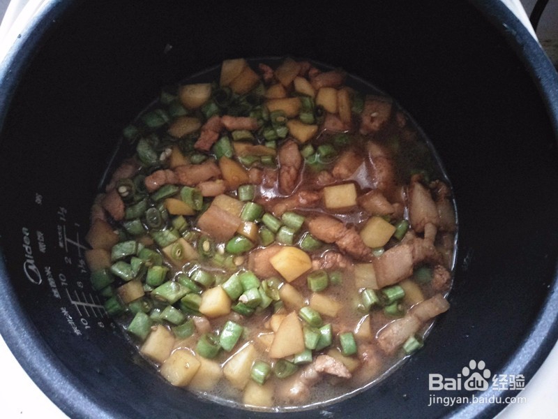 豆角焖饭的做法