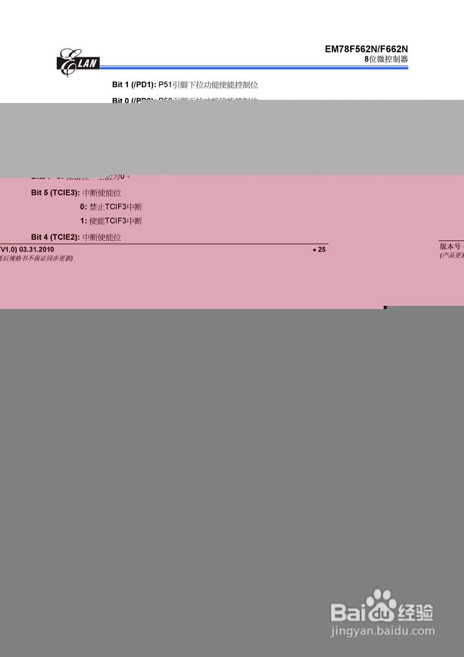 EM78F562N/F662N 8位微控制器说明书:[4]