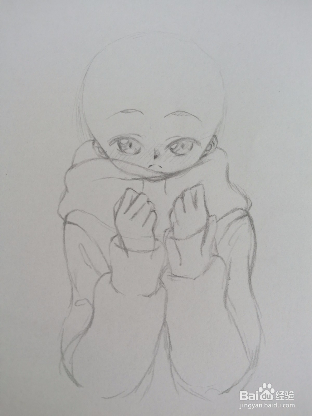 穿着毛衣的漫画人物画法