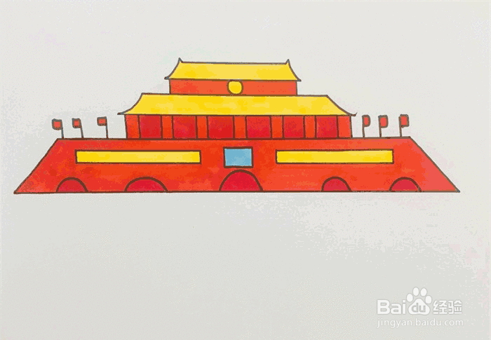 天安门简笔画