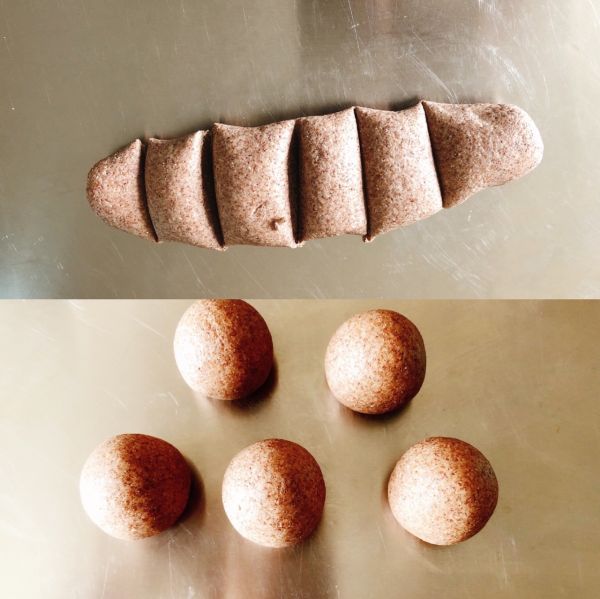 黑全麦布朗熊馒头