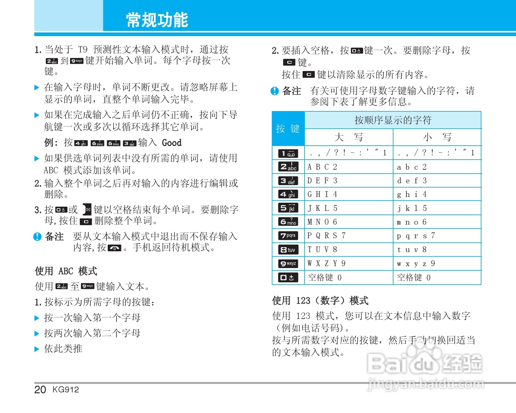 LG KG912手机使用说明书:[3]