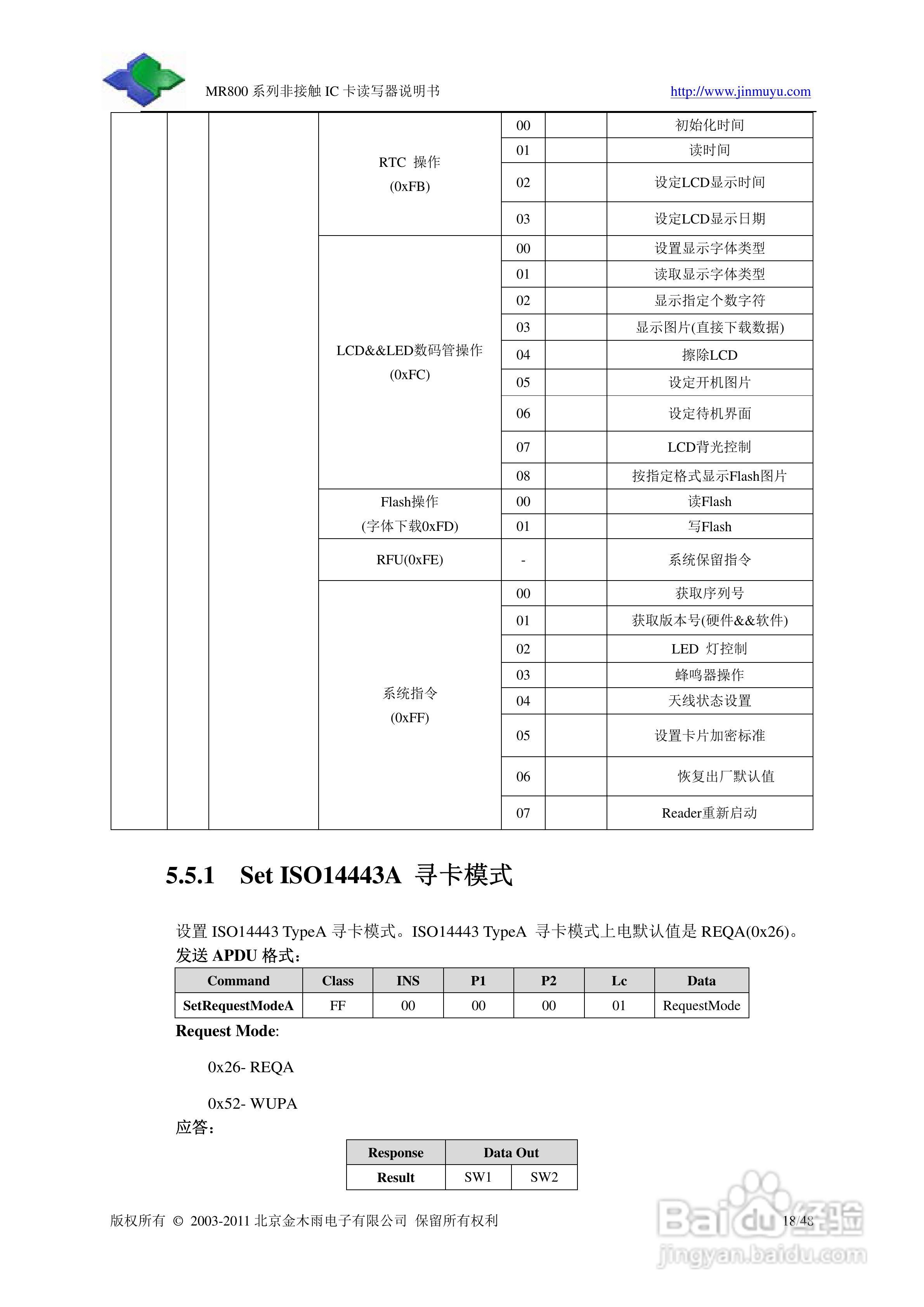 金木雨电子MR800UHN读卡器操作手册:[2]